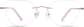 Front view of Customizable Titanium Rimless Glasses 375119 in Pink thumbnail