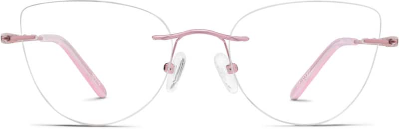 Pink Titanium Rimless Glasses