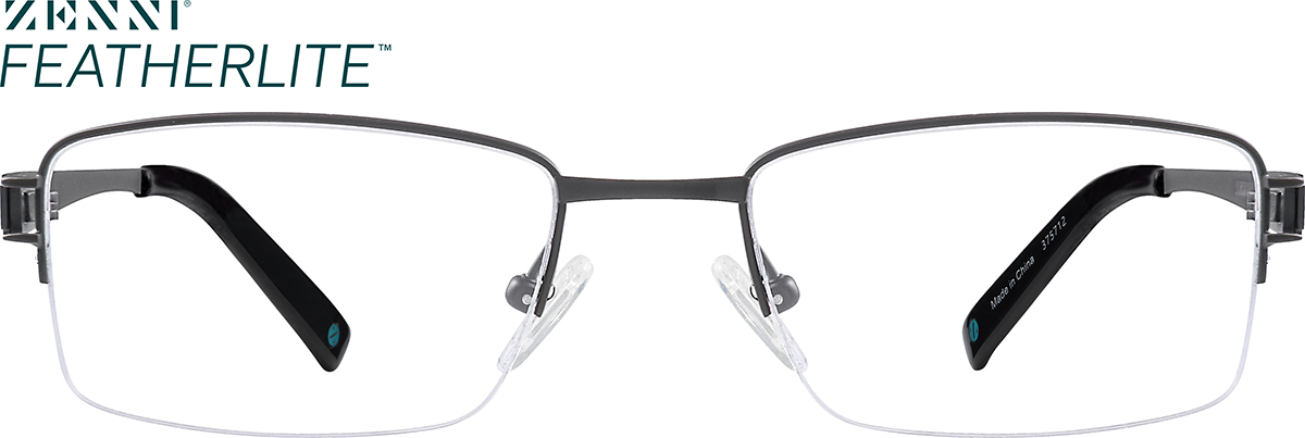 Gray Titanium Rectangle Glasses