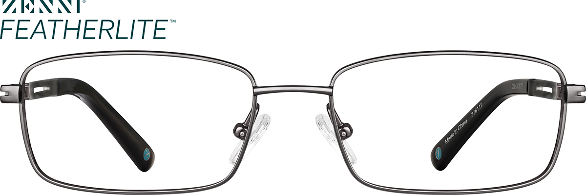 Gray Titanium Rectangle Glasses #376112