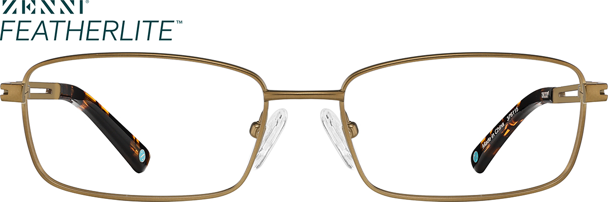 Brown Titanium Rectangle Glasses