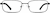 Front view of Titanium Rectangle Glasses 376121 in Black thumbnail