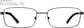 Front view of Titanium Rectangle Glasses 376121 in Black thumbnail