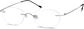 Angle view of Customizable Titanium Rimless Glasses 377212 in Gray thumbnail
