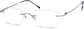 Angle view of Customizable Titanium Rimless Glasses 377216 in Blue thumbnail