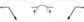Front view of Customizable Titanium Rimless Glasses 377216 in Blue thumbnail