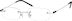Titanium Rimless Glasses 377411 in Silver