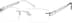 Titanium Rimless Glasses 378011 in Silver