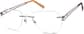 Angle view of Customizable Titanium Rimless Glasses 378015 in Brown thumbnail