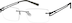 Titanium Rimless Glasses 378021 in Black