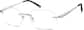 Angle view of Customizable Titanium Rimless Glasses 378911 in Silver thumbnail