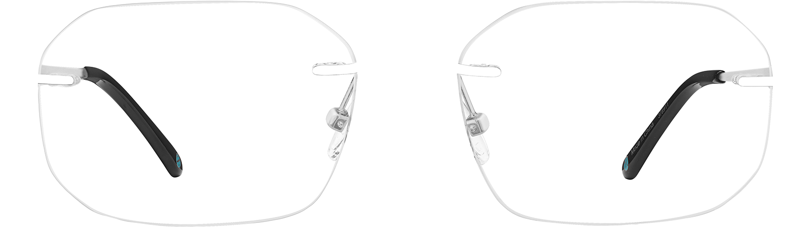 SEMn☆816 Silver Customizable Titanium Rimless Glasses #378911 | Zenni