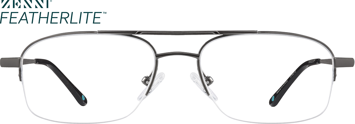 Gray Titanium Aviator Glasses