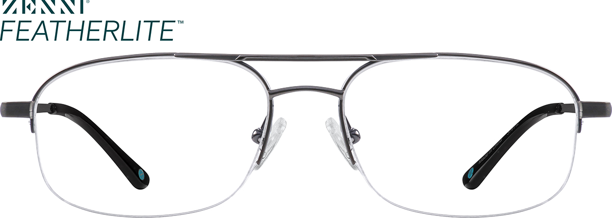 Gray Titanium Aviator Glasses