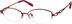 Titanium Oval Glasses 379718 in Red