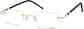 Angle view of Customizable Rimless Glasses 393014 in Gold thumbnail