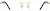 Front view of Rimless Glasses 393014 in Gold thumbnail
