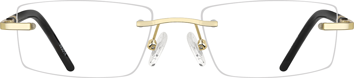 Gold Customizable Rimless Glasses