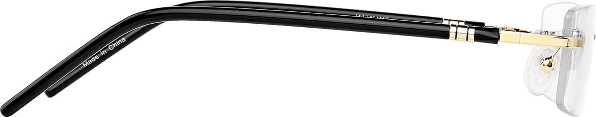 Side view of Rimless Glasses 393014 in Gold