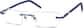 Angle view of Customizable Rimless Glasses 393036 in Blue thumbnail