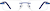 Front view of Rimless Glasses 393036 in Blue thumbnail