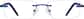 Front view of Customizable Rimless Glasses 393036 in Blue thumbnail
