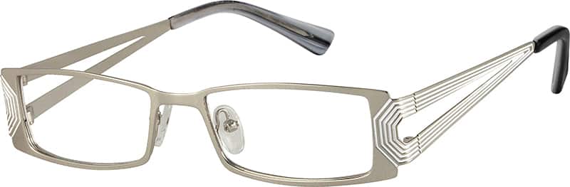 Silver Rectangle Glasses #394311 | Zenni Optical