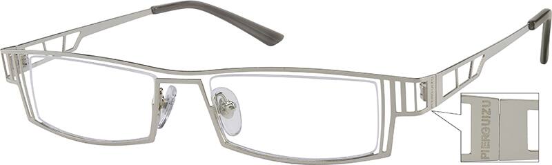 Silver Rectangle Glasses #394611 | Zenni Optical