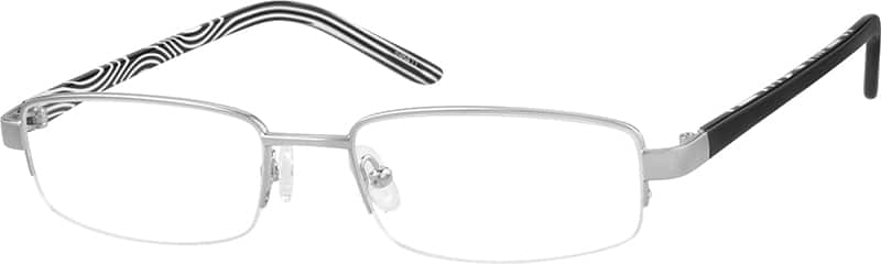 Silver Rectangle Glasses #398411 | Zenni Optical
