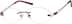 Rimless Glasses 399018 in Red