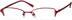 Rectangle Glasses 399218 in Red