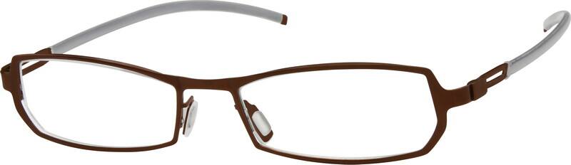 Angle view of Geometric Glasses 402215 in Brown