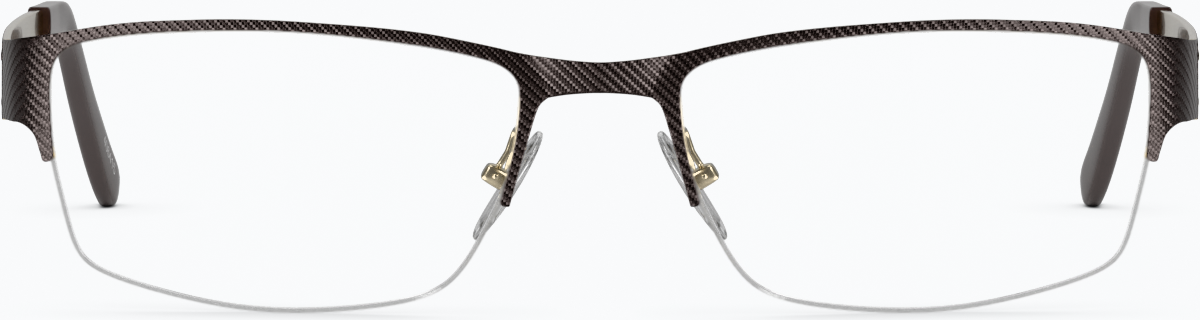 Front view of Rectangle Glasses 406415 in Brown thumbnail