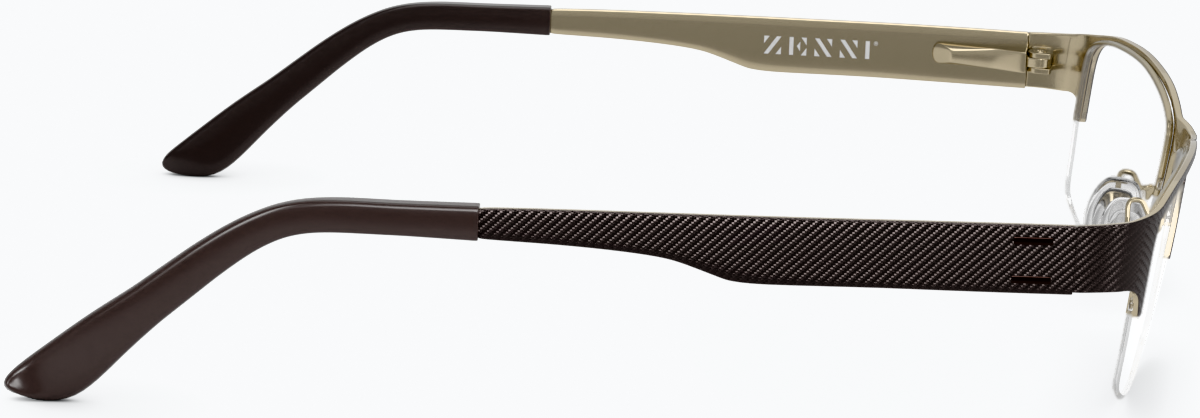 Side view of Rectangle Glasses 406415 in Brown thumbnail