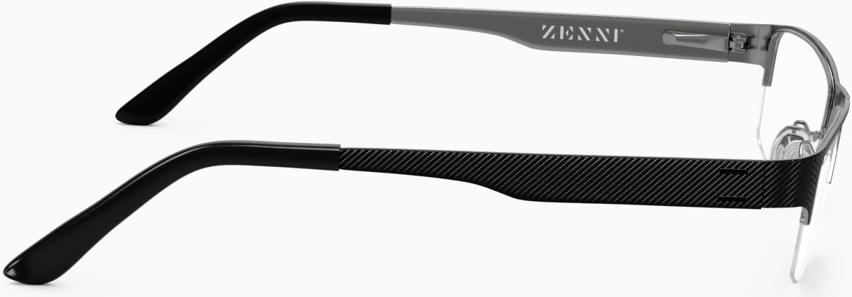 Side view of Rectangle Glasses 406421 in Black thumbnail
