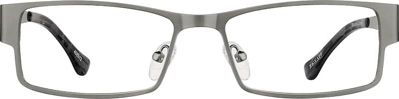 Steel Gray Rectangle Glasses