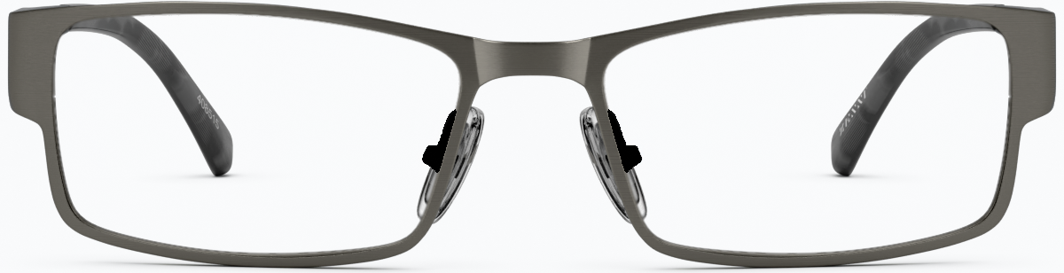 Front view of Rectangle Glasses 408512 in Steel Gray thumbnail