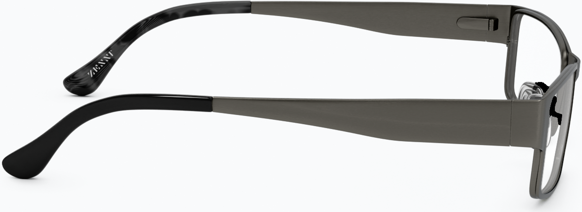 Side view of Rectangle Glasses 408512 in Steel Gray thumbnail