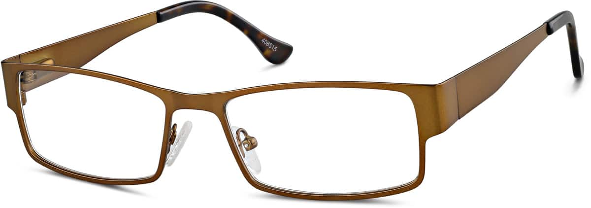 Angle view of Rectangle Glasses 408515 in Brown