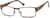 Angle view of Rectangle Glasses 408515 in Brown thumbnail