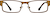 Front view of Rectangle Glasses 408515 in Brown thumbnail