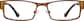 Front view of Rectangle Glasses 408515 in Brown thumbnail