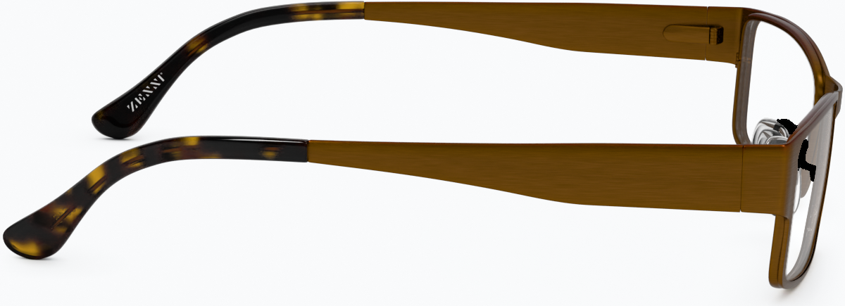 Side view of Rectangle Glasses 408515 in Brown thumbnail