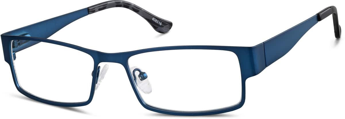 Angle view of Rectangle Glasses 408516 in Blue