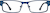 Front view of Rectangle Glasses 408516 in Blue thumbnail