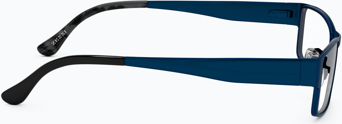 Side view of Rectangle Glasses 408516 in Blue thumbnail