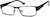 Angle view of Rectangle Glasses 408521 in Black thumbnail