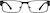 Front view of Rectangle Glasses 408521 in Black thumbnail