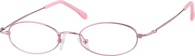 Angle view of Oval Glasses 410319 in Pink