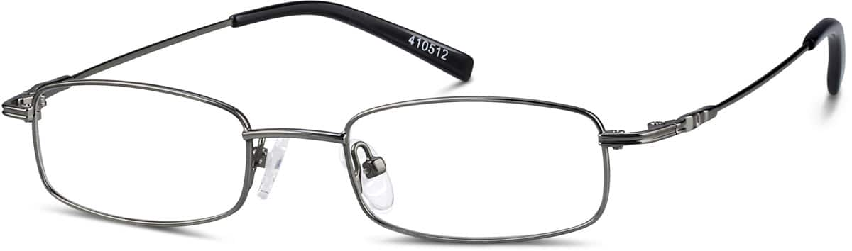 Angle view of Rectangle Glasses 410512 in Gray